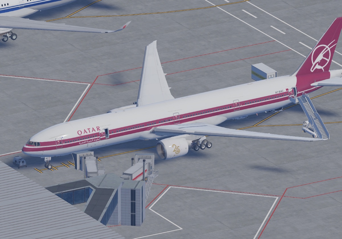 Boeing 777-300ER — Qatar Airways - Retro